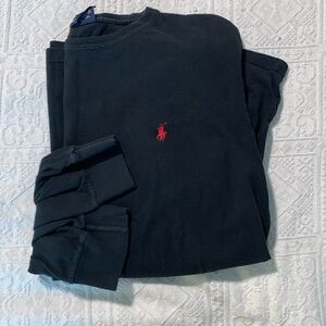 Black long sleeve polo Tshirt